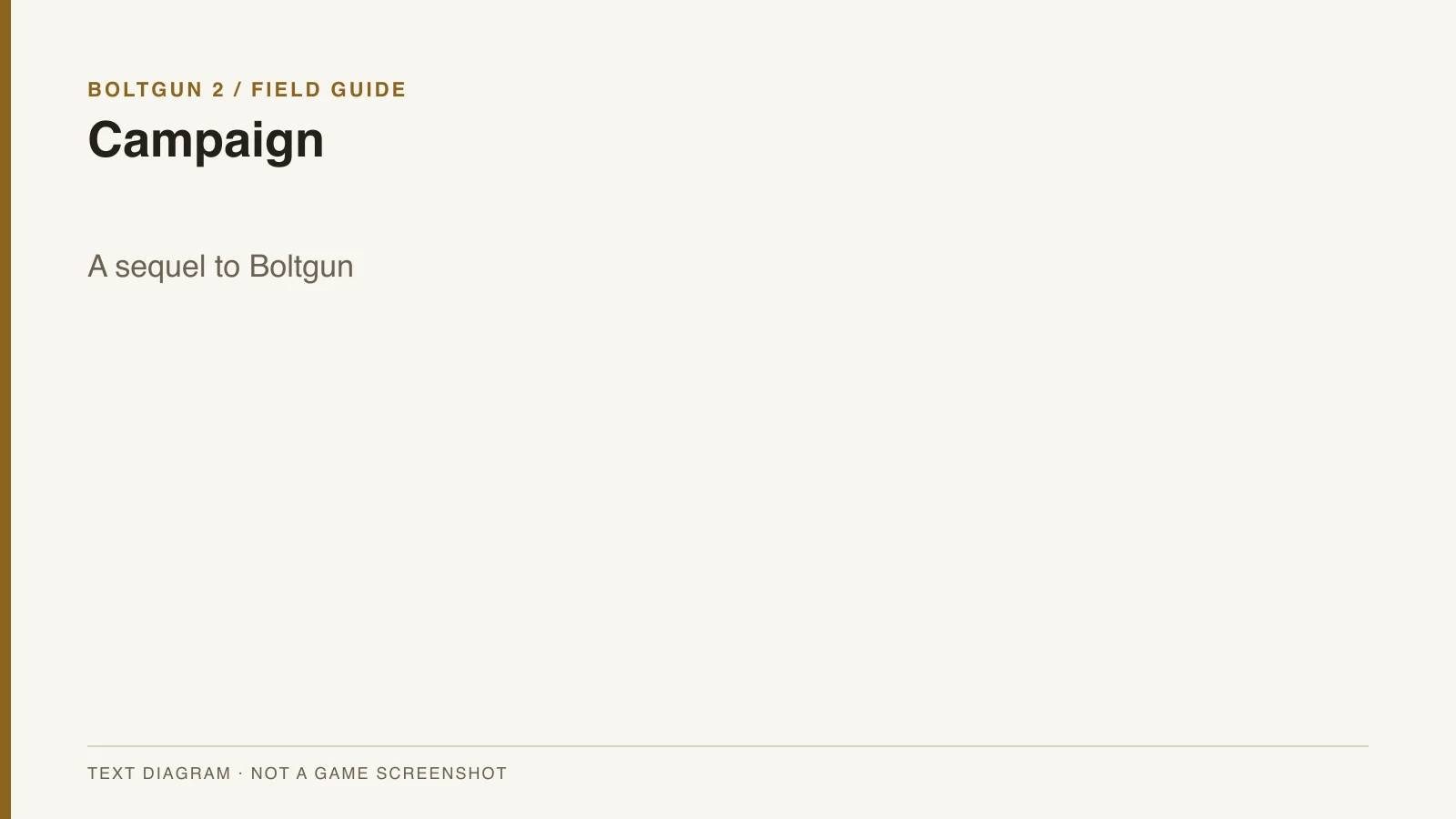 Boltgun 2 Campaign editorial text diagram