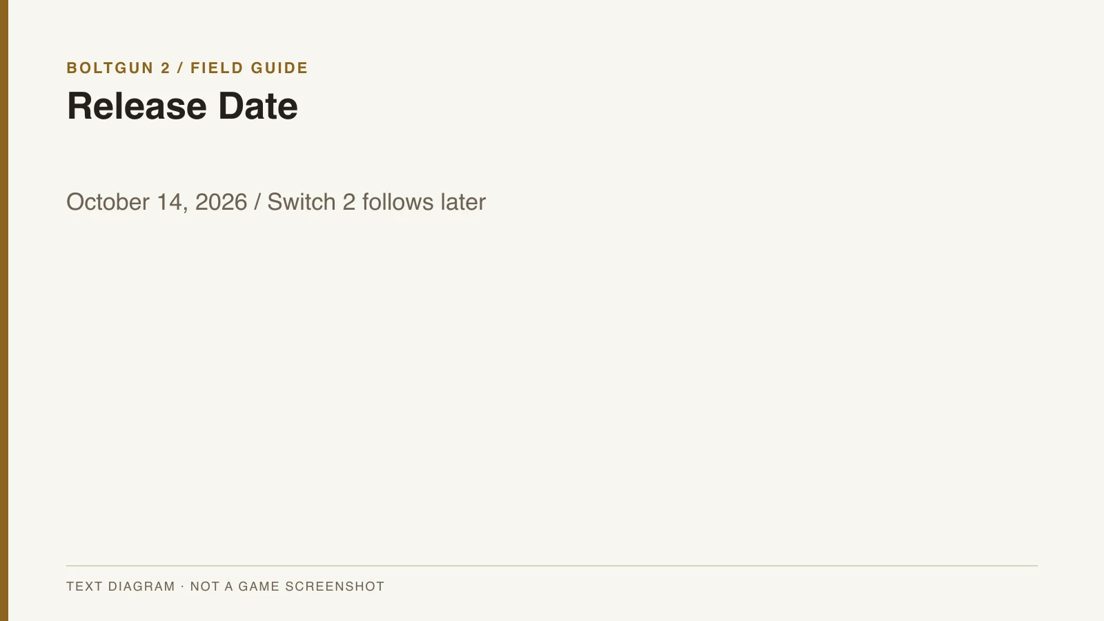 Boltgun 2 Release Date editorial text diagram